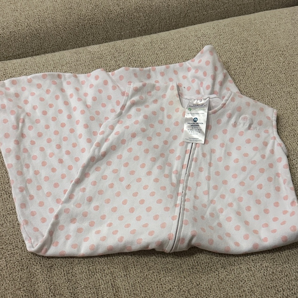 Halo Pink Polka Dot Sleep Sack